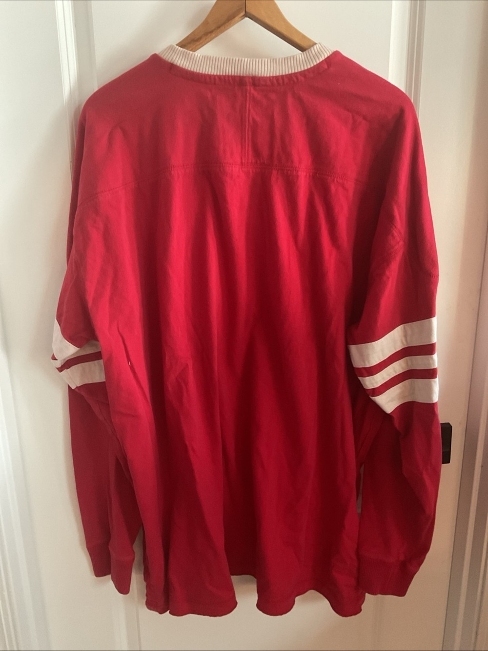 Mitchell & Ness - Red Detroit Red Wings Pullover Hockey Jersey with White Trim - Picture 5 of 13